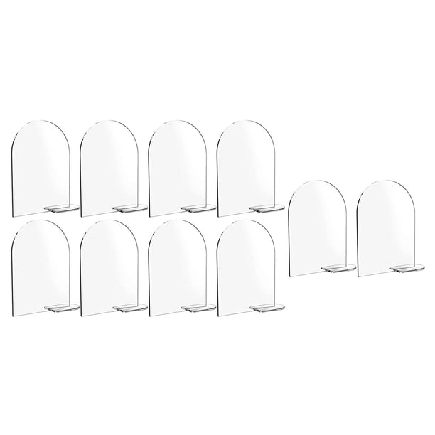 Soporte De Carteles Acrílicos De Arco Transparente De 4x6 Pulgadas Para Recepción De Bodas, Fiesta, Oficina, 10 Uds.