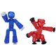 thumbnail image 1 of Figuras de acción Zing StikBot, paquete doble, Grim Indigo + Kyron Red, 1 of 3