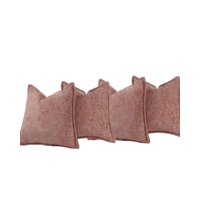 Genérico - Set De 4 Fundas De Cojin Chenille 45X45 Rosa