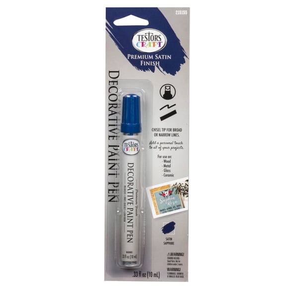 Bolígrafo Testors para interiores con zafiro satinado, 10 ml, paquete de 6