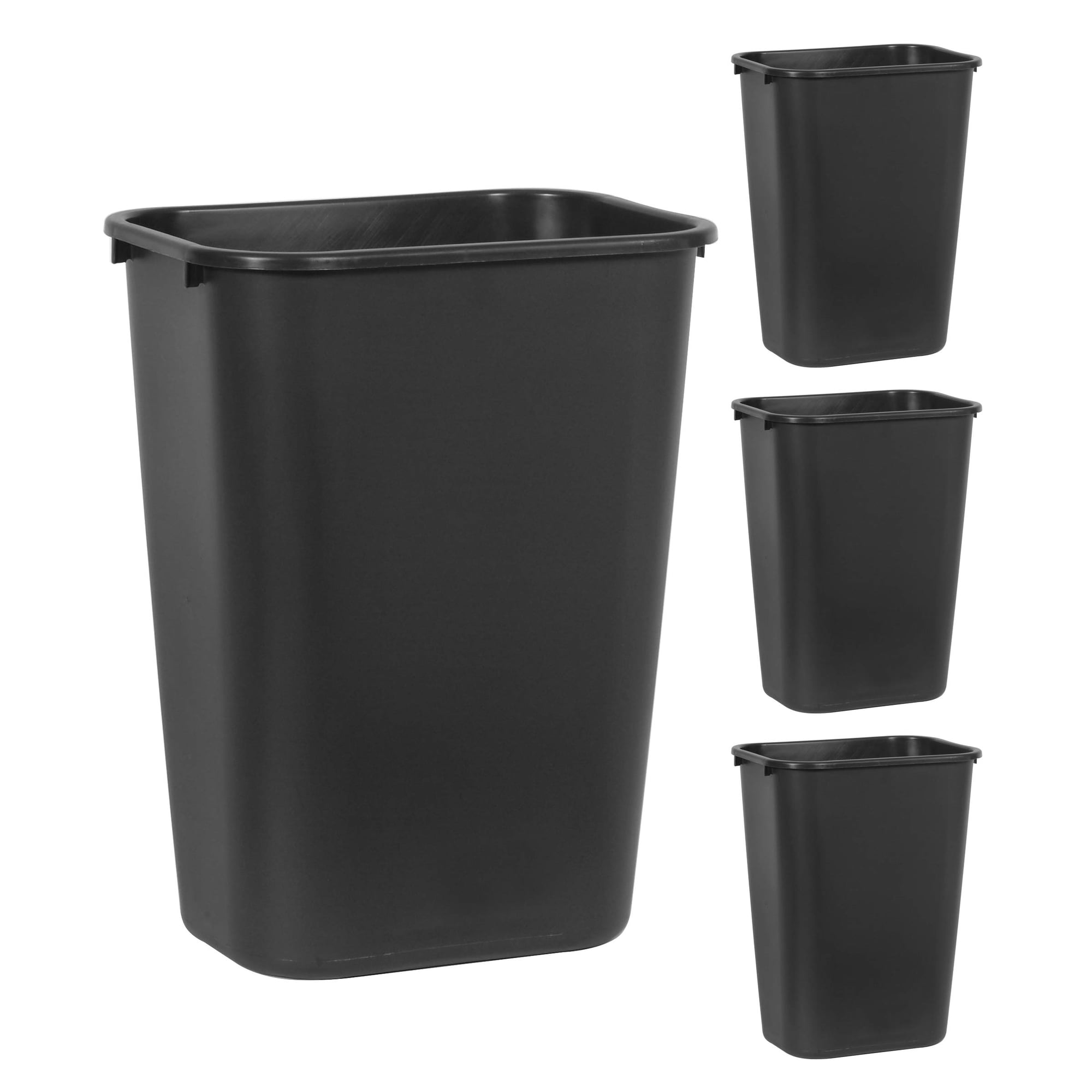 Basurero Rubbermaid, 41 L, Negro, Paquete De 4