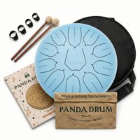 Sartén Con Lengüeta De Acero Panda Drum Plus, Azul, 11 Pulgadas, 432 Hz