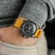 thumbnail image 4 of Correa de reloj WatchGecko Ridge de nylon 20 mm color amarillo, 4 of 9