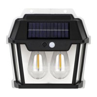 Click Ventas - Lampara Luz Solar De Pared 2 Focos De Emergencia Linterna