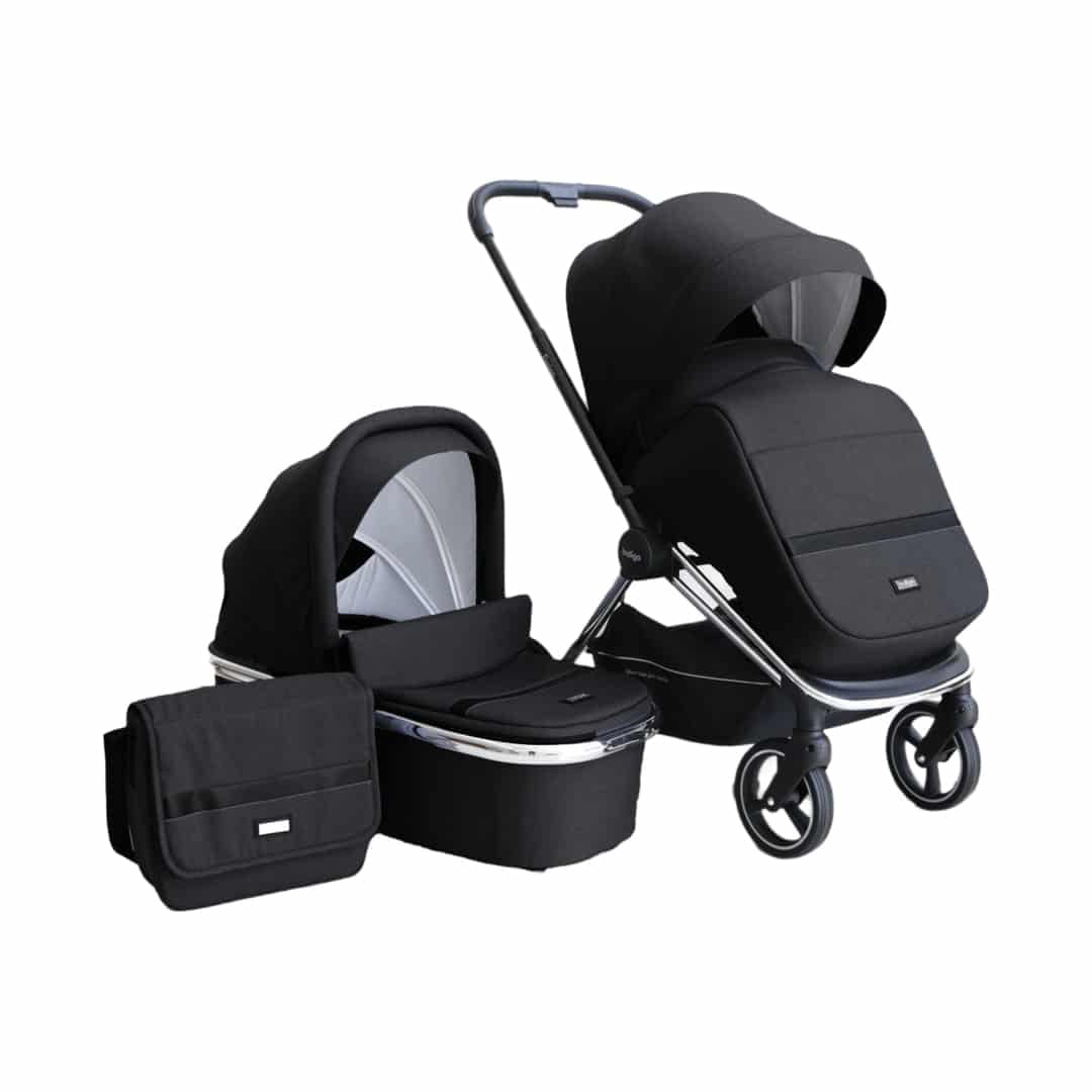Babymine - Coche Plegado Compacto Indigo Negro
