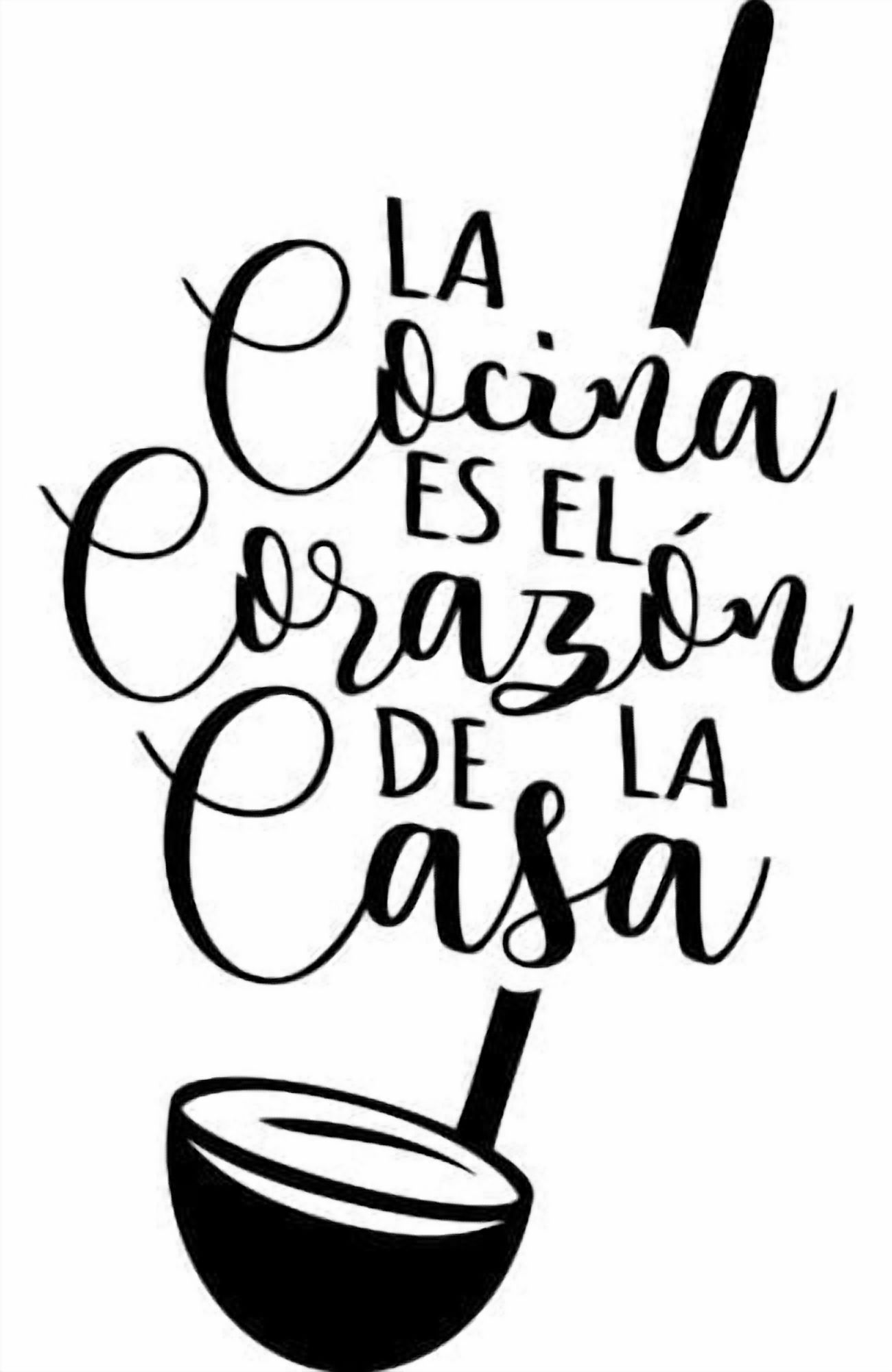 Rienda Libre Graphics - Frase Deco La Cocina Es El Corazón De La Casa Fr‑11016