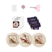 Bothyi - Kit De Bordado Para Principiantes Proyectos Hechos A Mano Punto De Cruz Preimpreso Diy