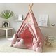 thumbnail image 1 of Tipi RONGFA 120 x 120 x 150 cm Algodón Pompones Rosa, 1 of 3