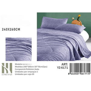 Mundo Shopping - Plumon Con Diseño Azul King Imusa 260X240Cm