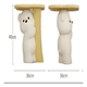 thumbnail image 3 of Mesa Auxiliar Y Alcancia De Oso Mate Blanco, 3 of 3