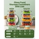 thumbnail image 2 of Recipientes de vidrio para almacenamiento de alimentos KEMETHY, 40 piezas, libres de BPA, 2 of 7