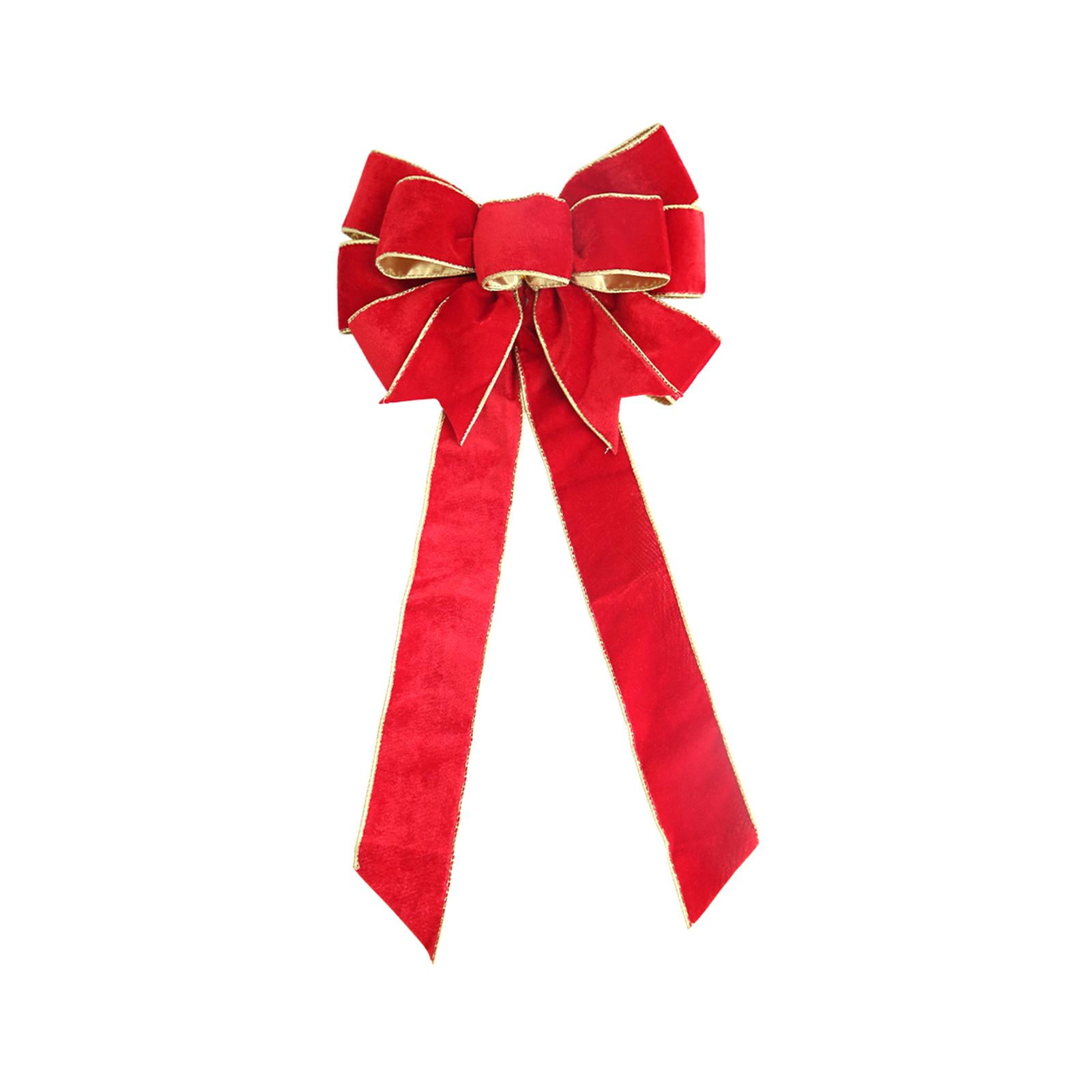 Magideal - Lazo Grande De Navidad, Adorno Artesanal Colgante Elegante Decorativo Para El Diseño De La Escena Del Patio Trasero Accesorios De Fiesta De Regalo Rojo
