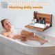 thumbnail image 5 of Asiento de Ducha Plegable de Teca Sammery de 18 Pulgadas para Montar en Pared, 5 of 7