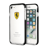 Carcasa Ferrari Iphone 8 Transparente/Negra Feglhci8Bk