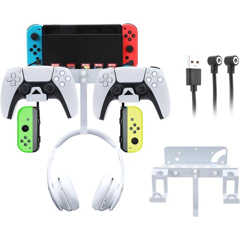 Soporte De Pared Aaronmei Kit De Montaje Metálico 5 En 1 Blanco