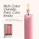 thumbnail image 2 of Velas de pabilo Leor & Lair Pack de 8 – Rosa claro 15 cm, 2 of 3