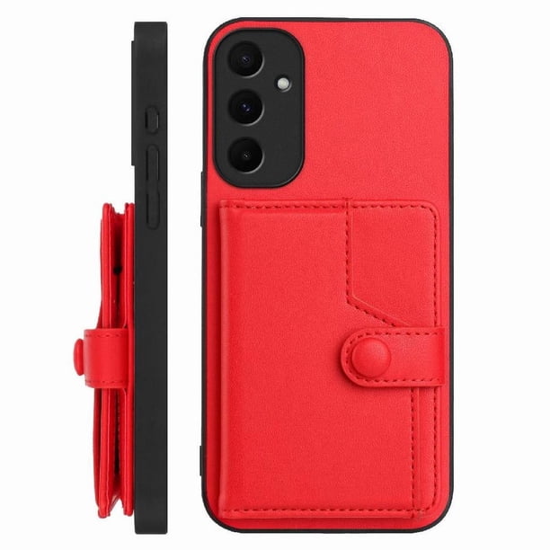 FOXDOCK Funda para SAMSUNG Galaxy A55 con Bloqueo RFID - Diseño Elegante con Cierre de Botón