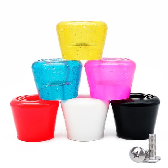 Topes de punta VNAKER 4.7 cm blanco (1 par) con tornillos