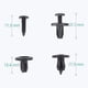 thumbnail image 4 of 50 clips de retención a presión para Honda 90684-SA5-003, Isuzu 8942981190 y Nissan 10998-30880, 4 of 7