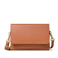 Cartera Bandolera Sharo Slim Cuero Genuino Negra