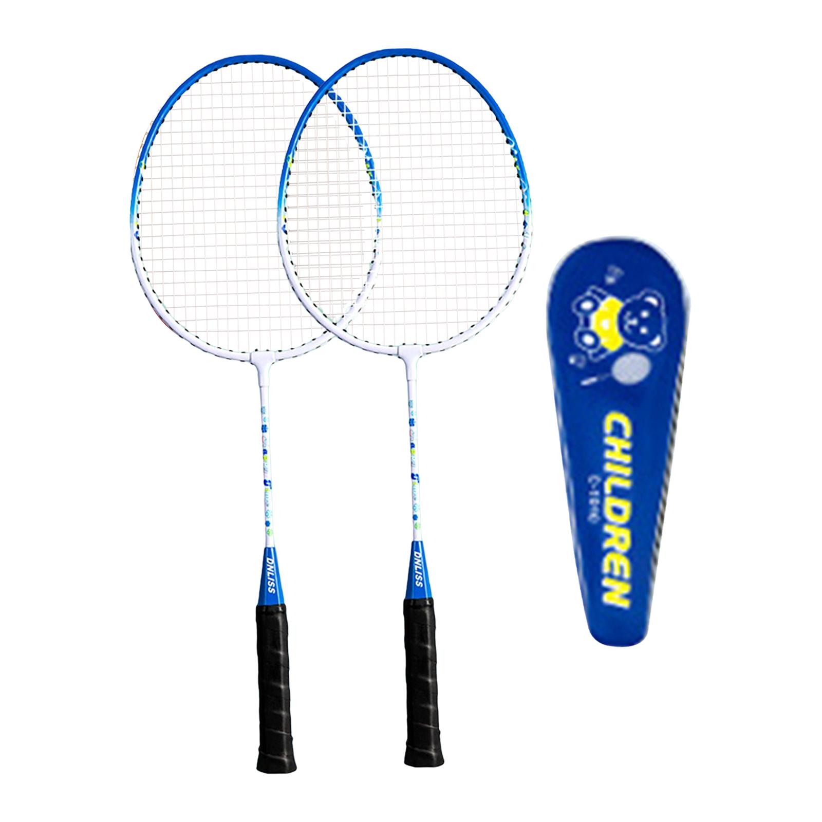 Ioensy - 2 Raquetas De Bádminton Para Niños, Juego De Raquetas De Bádminton Para Interiores, Azul