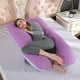 thumbnail image 2 of Almohada para embarazadas, almohada en forma de U desmontable y lavable, cojín grande, almohada de cintura, 2 of 5