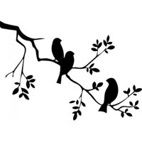 Rienda Libre Graphics - Decomural Birds & Branch Flowers & Trees Ws-32593