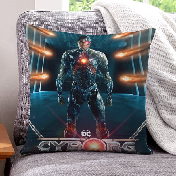 Cyborg Fundas de almohada de terciopelo con tema, regalos de funda de almohada, decoración para el hogar, cojín de lanzar, regalo de cumpleaños para fans y parejas.56*56cm.