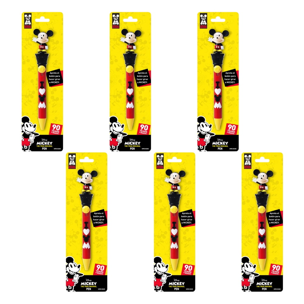 Pack 6 Lapices Mickey 3d Giratorio