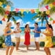 thumbnail image 4 of Fondo PURYOUNY 300x210 cm Fiesta Tropical de Playa Luau, 4 of 7