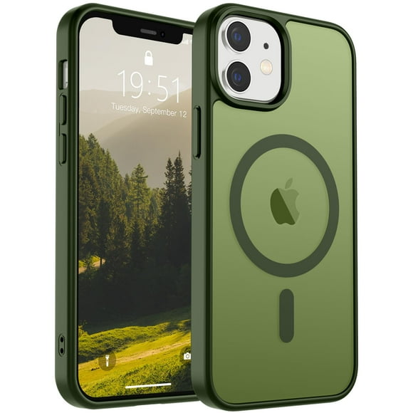 Funda magnética SUPFINE para iPhone 12/12 Pro Verde