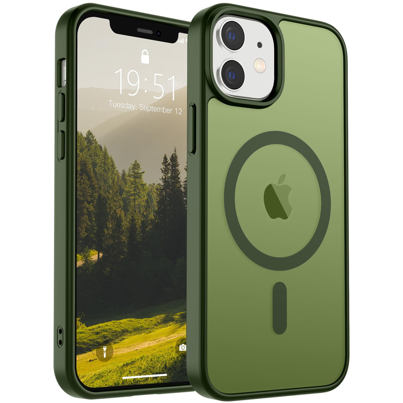 Funda Magnética Supfine Para Iphone 12/12 Pro Verde