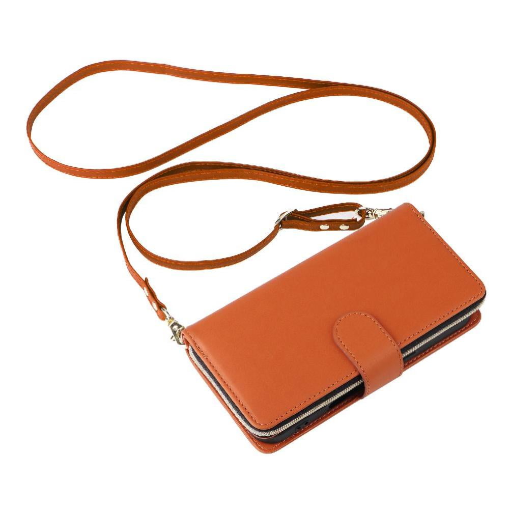 Foxdock - Funda Cartera Con Cremallera Y Correa Para Samsung Galaxy A36 Soporte Y Tarjetero Marrón