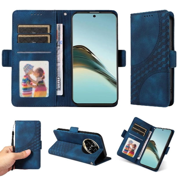 Carcasa FOXDOCK Realme 12 Pro Plus de cuero PU, diseño acolchado clásico, protección contra caídas y rayones