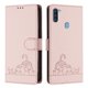 thumbnail image 5 of Funda tipo cartera FOXDOCK para Samsung Galaxy A11 con soporte, ranuras, RFID, diseño de gato, 5 of 5