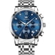 thumbnail image 1 of Reloj Cronógrafo Hombre OLEVS Acero Azul Oro 41 mm, 1 of 3