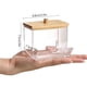 thumbnail image 2 of 1pc 7 OZ Swab Pads Holder, Qtip Buds Ball Dispenser, Bathroom Containers Apothecary Jar For Storage With Wood Lids, 2 of 4