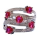 thumbnail image 1 of Anillo de Mujer de Lujo de Plata Esterlina 925 con Cruz y Rubí, Diamantes de Alto Carbono, Gema, Joyería Fina, Boda, Fiesta, 1 of 8