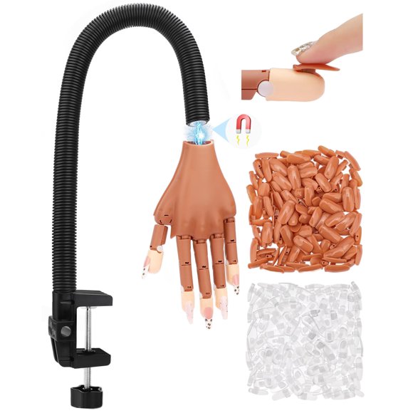 Difenni manual Nail Practice para acrílico con 200 puntas de uñas