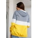 thumbnail image 3 of Chaqueta Rompevientos CCwholesalesclothings Colorblock Gris/Mostaza, 3 of 5