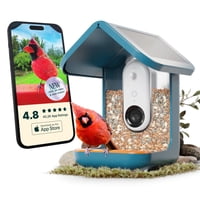 Comedero Inteligente Para Pájaros Bird Buddy Pro Solar Con Cámara Azul
