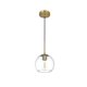 thumbnail image 4 of Lámpara Colgante Baxter Elegant Lighting Latón Vidrio Transparente 20 cm, 4 of 8