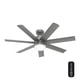 thumbnail image 1 of Ventilador de techo Hunter 132 cm plateado mate con LED, 1 of 9