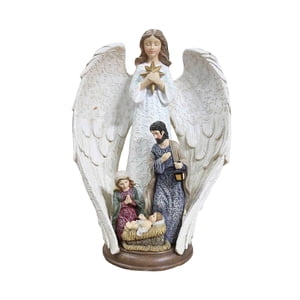 Magideal - Estatua De Figura De Jesús Figuras De Belén Decorativas Coleccionables Escultura De Resina Para Chimenea Adorno De Decoración Navid