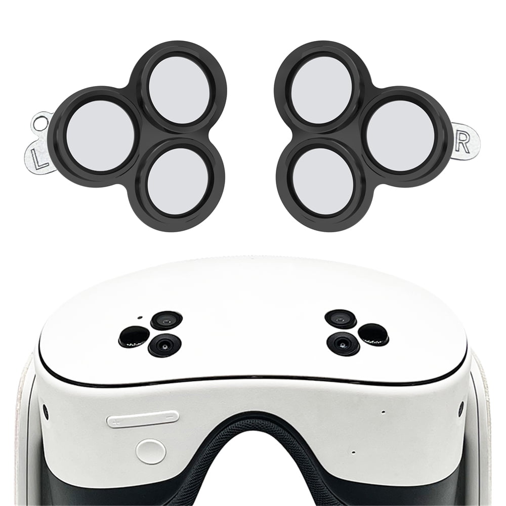 Genérico - Película Protectora De Lente Compatible Con Meta Quest 3s - Protector De Pantalla De Vidrio Templado 9h Con Accesorios De Marco De Aleación De Aluminio-negro