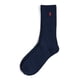 thumbnail image 1 of Calcetines redondos POLO RALPH LAUREN para hombre, algodón acanalado, azul marino, 10-13, 1 of 3