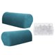 thumbnail image 3 of 1 par de fundas de reposabrazos de sofá de franela con pasadores de falda de cama de 100 piezas Cyan, 3 of 5