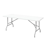 Mesa Plegable Tipo Maleta Blanca 180 Cm Vincenzi