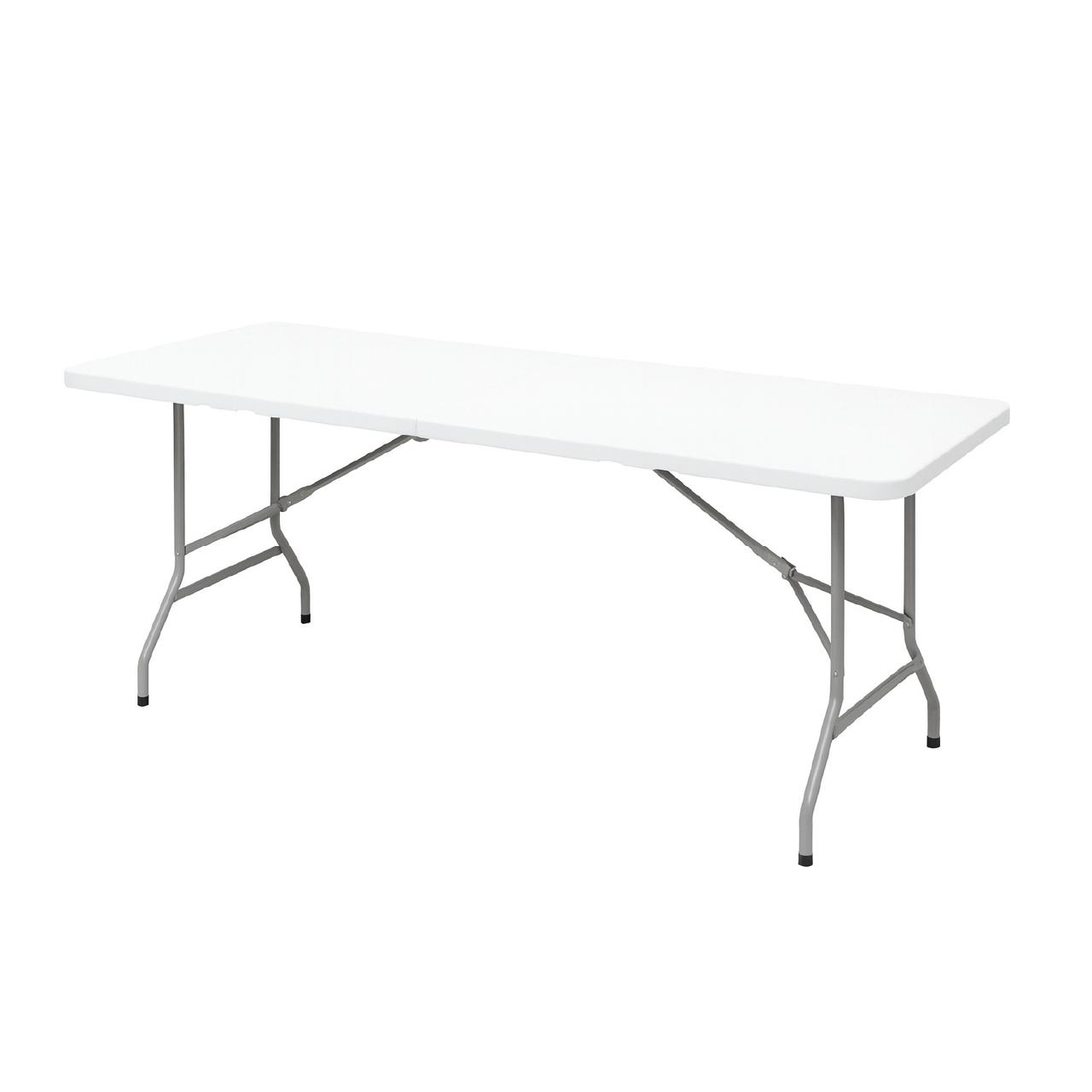 Mesa Plegable Tipo Maleta Blanca 180 Cm Vincenzi