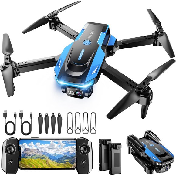 Drone plegable con cámara 1080p y control remoto